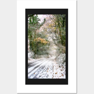 Wintry Cotswolds Lane Posters and Art